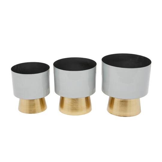 Grey Modern Planter, Set of 3" 11", 10", 9"